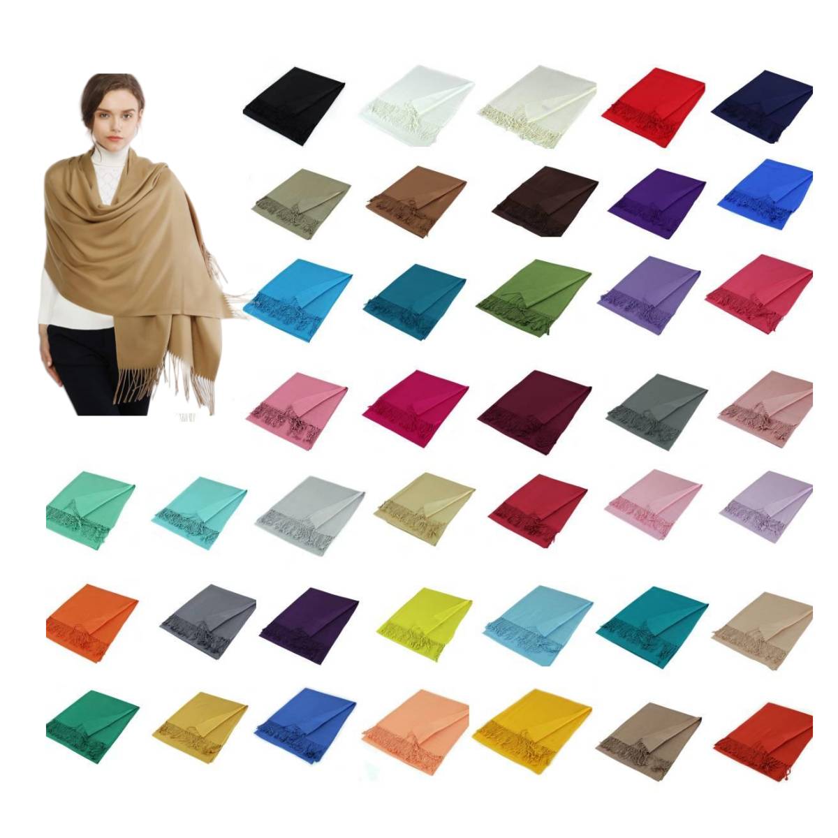 Wholesale Pashmina Solid Color As Low As 3.25 D B Pashmina