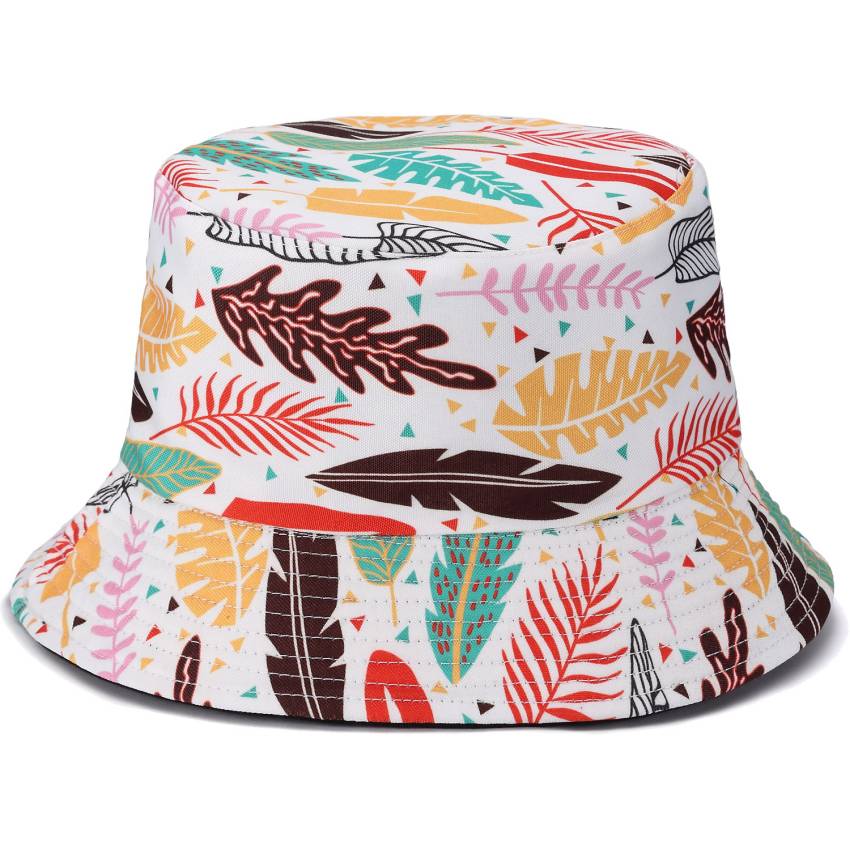 Cotton Bucket Hat in Black - Off White