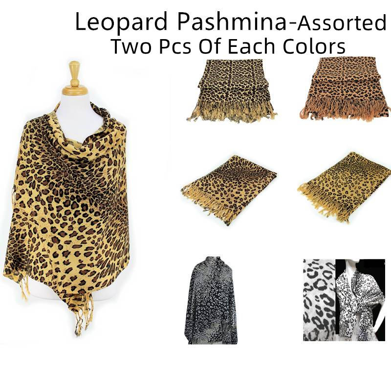 Wholesale Pashmina Leopard print Scarf Shawls – D&B Pashmina